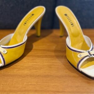 Yellow and White Women's Heels